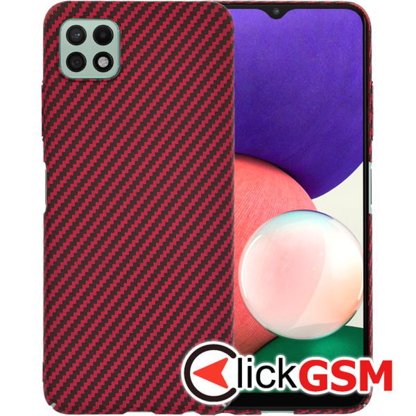 Techsuit - Carbonite FiberShell - Samsung Galaxy A22 5G - Red