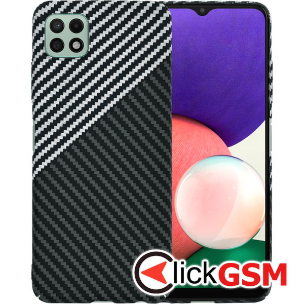 Techsuit - Carbonite FiberShell - Samsung Galaxy A22 5G - Stealth Gray
