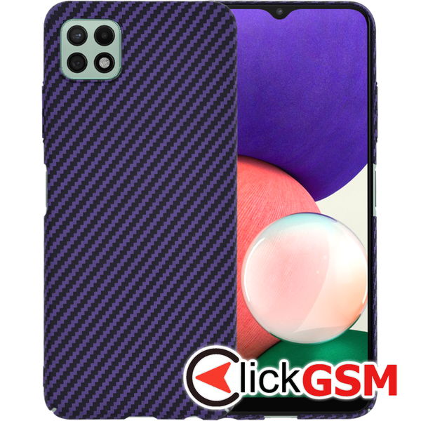 Techsuit - Carbonite FiberShell - Samsung Galaxy A22 5G - Purple