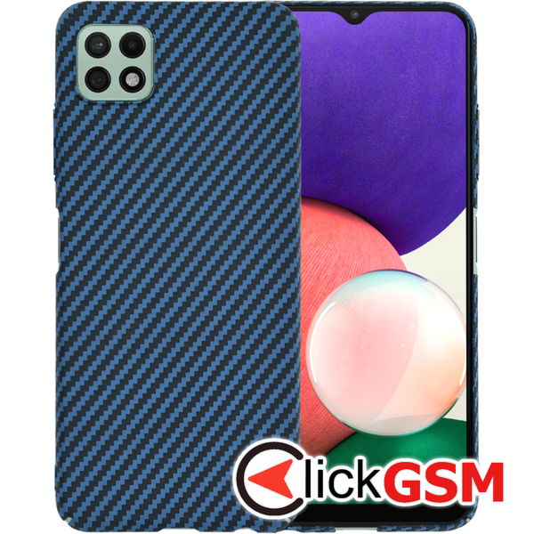 Techsuit - Carbonite FiberShell - Samsung Galaxy A22 5G - Cyan