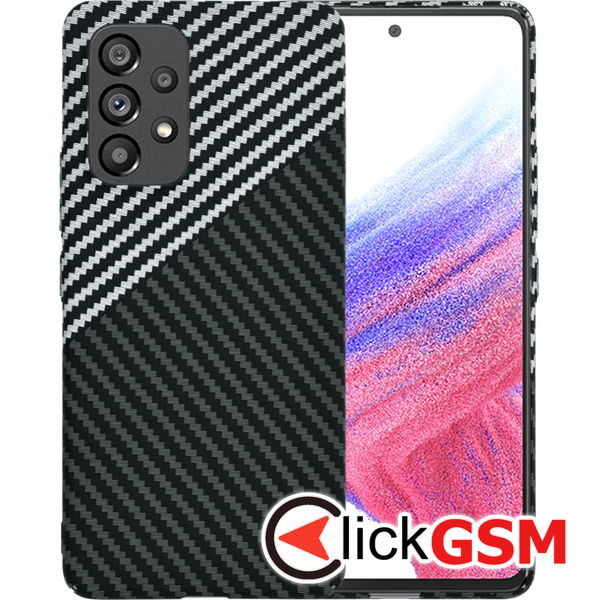 Techsuit - Carbonite FiberShell - Samsung Galaxy A53 5G - Stealth Gray