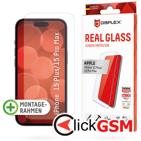 Displex - Premium Real Glass 2D - iPhone 16 Pro - Clear