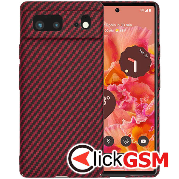Techsuit - Carbonite FiberShell - Google Pixel 6 - Red