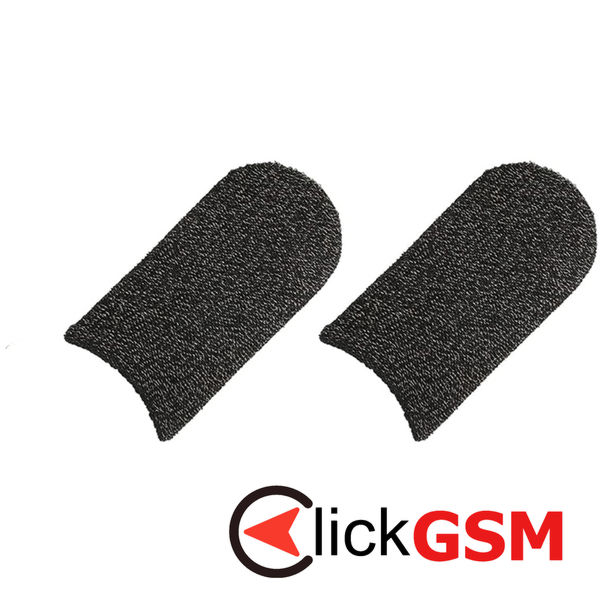 Techsuit - Mobile Gaming Finger Sleeve (FS3-01) - for Peaceful Elite, King of Glory, Call of Duty, 40x20mm - Black