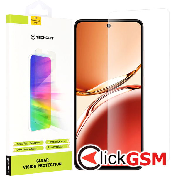 Techsuit - Clear Vision Glass - Oppo Reno12 F / Oppo Reno12 FS - Transparent