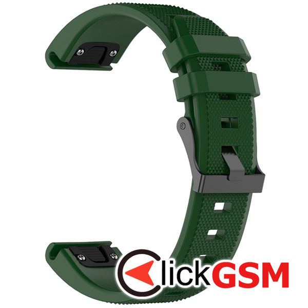 Techsuit - Watchband QuickFit 26mm (W058) - Garmin Fenix 3/3 HR/5X/5X Plus/6X/6X Pro/7X/7X Pro Solar - Dark Green