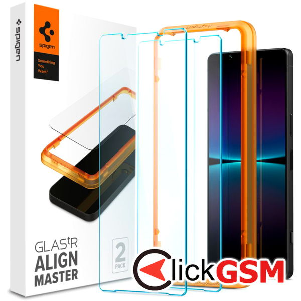 Spigen - Glas.tR Align Master (2 pack) - Sony Xperia 1 VI - Clear