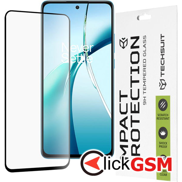 Techsuit - 111D Full Cover / Full Glue Glass - OnePlus Nord CE4 Lite - Black