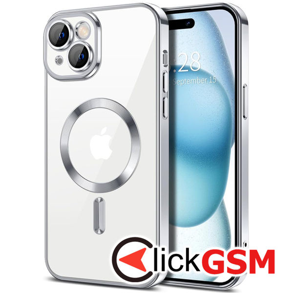 Techsuit - Luxury Crystal MagSafe - iPhone 16 Plus - Silver