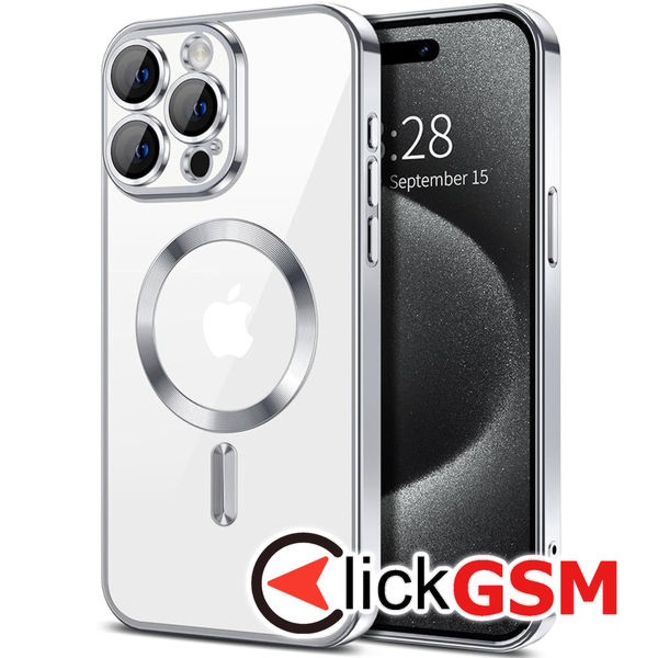 Techsuit - Luxury Crystal MagSafe - iPhone 16 Pro - Silver