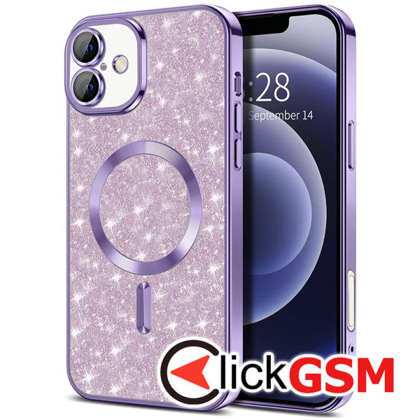 Techsuit - Luxury Glitter MagSafe - iPhone 16 - Light Purple