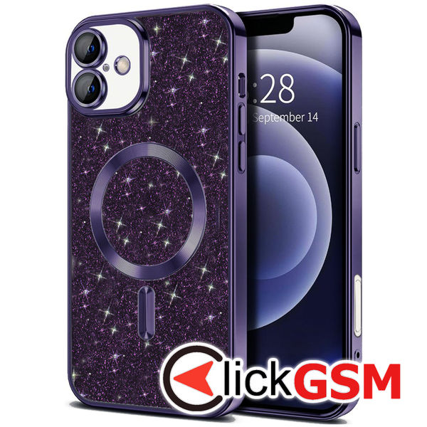 Techsuit - Luxury Glitter MagSafe - iPhone 16 Plus - Deep Purple