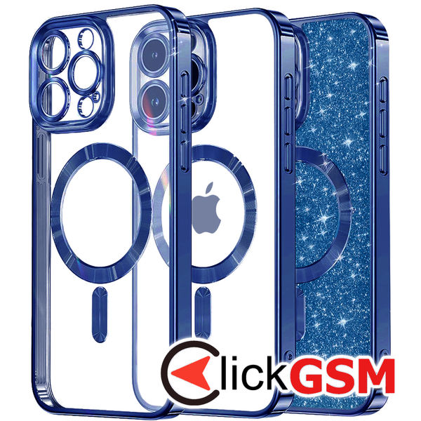 Techsuit - Luxury Glitter MagSafe - iPhone 16 Pro - Deep Blue
