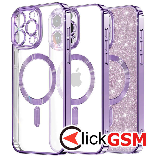Techsuit - Luxury Glitter MagSafe - iPhone 16 Pro Max - Light Purple