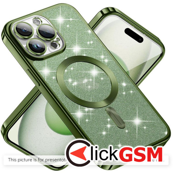 Techsuit - Luxury Glitter MagSafe - Samsung Galaxy A15 4G / A15 5G - Deep Green