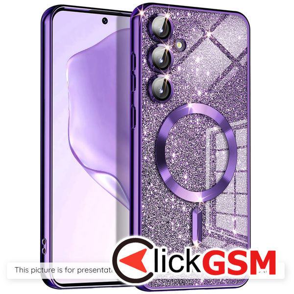 Techsuit - Luxury Glitter MagSafe - Samsung Galaxy A15 4G / A15 5G - Deep Purple
