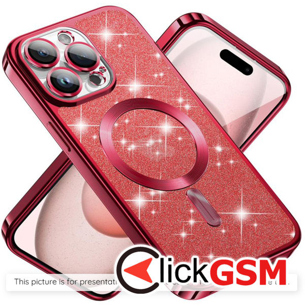 Techsuit - Luxury Glitter MagSafe - Samsung Galaxy A35 5G - Red
