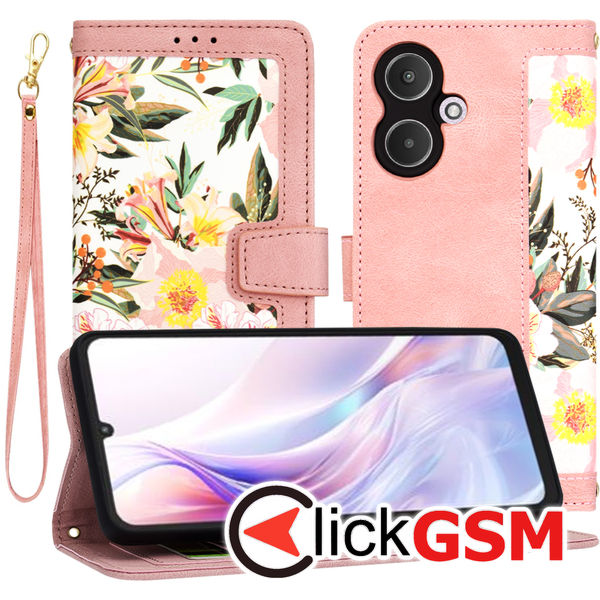 Techsuit - FlipCraft - Xiaomi Redmi 13C 5G / Poco M6 - Sweetheart Pink
