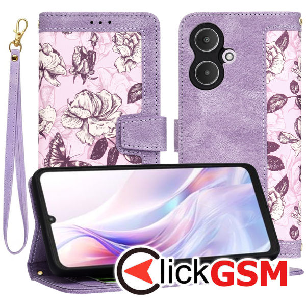 Techsuit - FlipCraft - Xiaomi Redmi 13C 5G / Poco M6 - Mysterious Purple