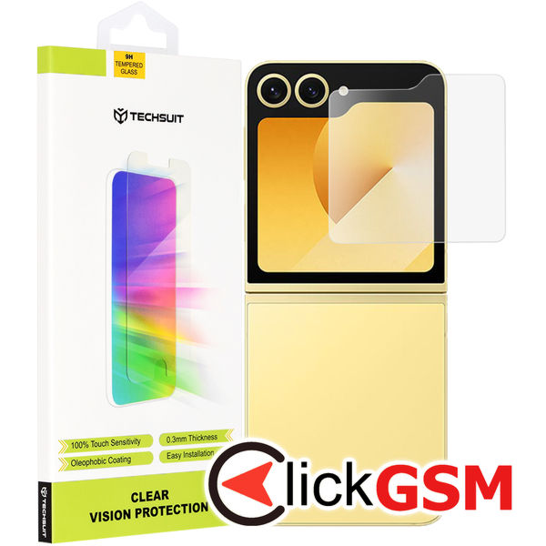Techsuit - Clear Vision Glass [Outside Screen] - Samsung Galaxy Z Flip6 - Transparent