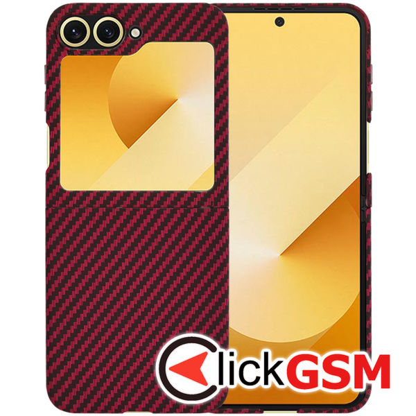 Techsuit - Carbonite FiberShell - Samsung Galaxy Z Flip6 - Red