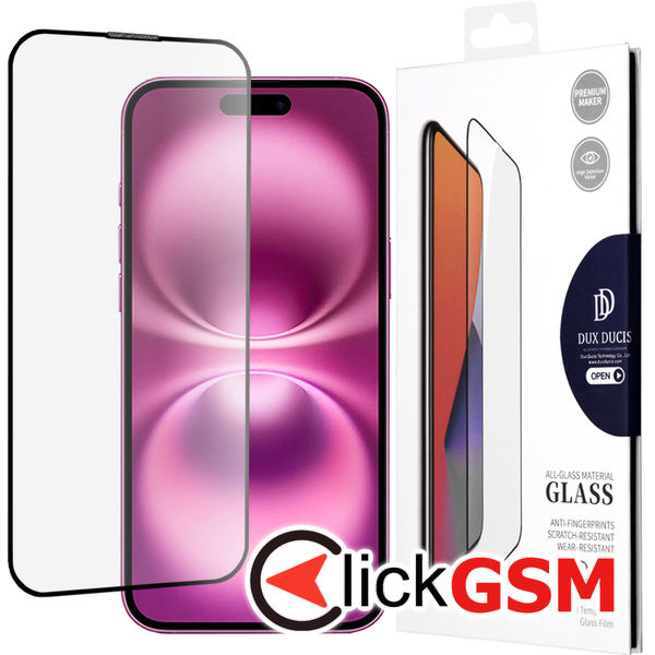 Dux Ducis - Tempered Glass - iPhone 16 Plus - Black