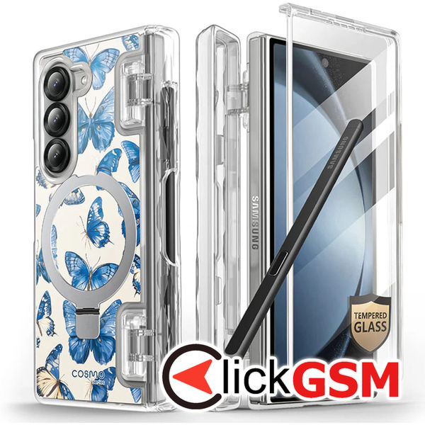 i-Blason - Cosmo Pro MagSafe - Samsung Galaxy Z Fold6 - Blue Butterfly
