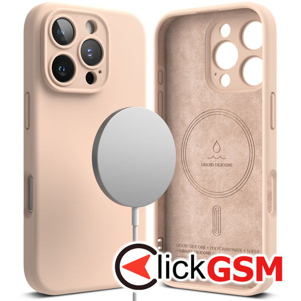 Ringke - Silicone Magnetic MagSafe - iPhone 16 Pro Max - Pink Sand