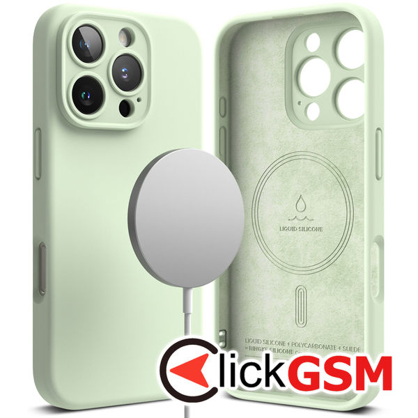 Ringke - Silicone Magnetic MagSafe - iPhone 16 Pro Max - Soft Mint