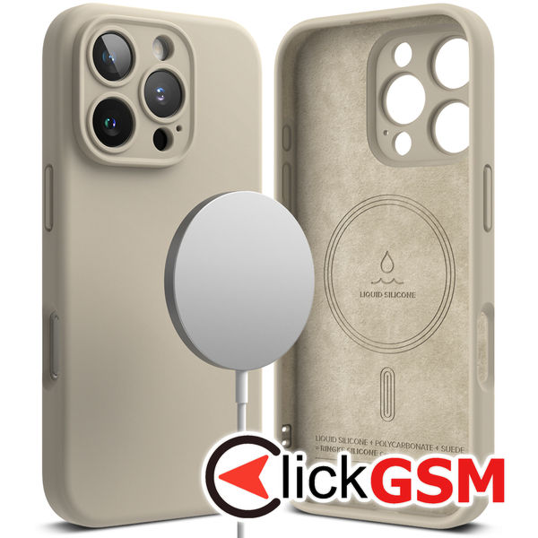 Ringke - Silicone Magnetic MagSafe - iPhone 16 Pro Max - Stone