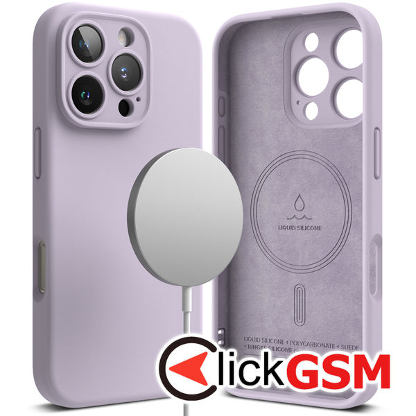 Ringke - Silicone Magnetic MagSafe - iPhone 16 Pro Max - Lavender