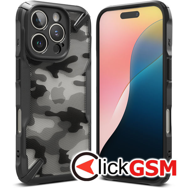 Ringke - Fusion X Design- iPhone 16 Pro - Camo Black