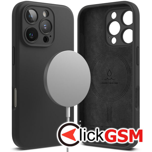 Ringke - Silicone Magnetic MagSafe - iPhone 16 Pro - Black