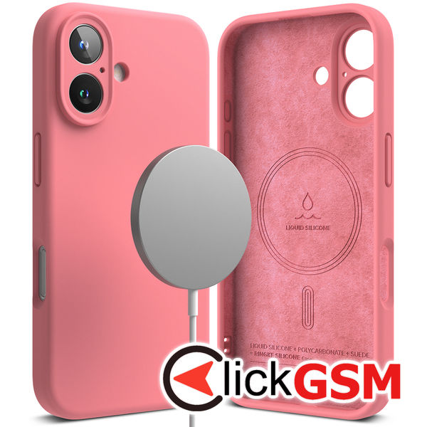 Ringke - Silicone Magnetic MagSafe - iPhone 16 Plus - Pink