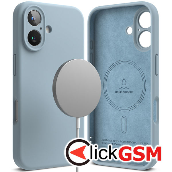 Ringke - Silicone Magnetic MagSafe - iPhone 16 Plus - Blue