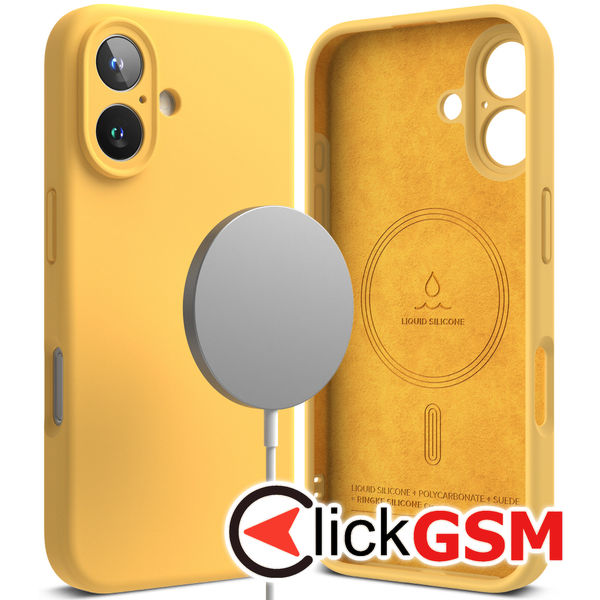 Ringke - Silicone Magnetic MagSafe - iPhone 16 Plus - Yellow