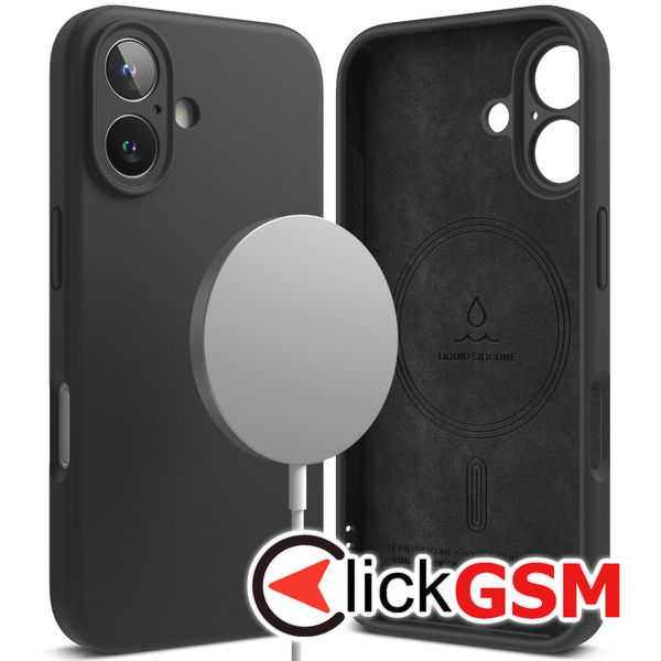 Ringke - Silicone Magnetic MagSafe - iPhone 16 - Black