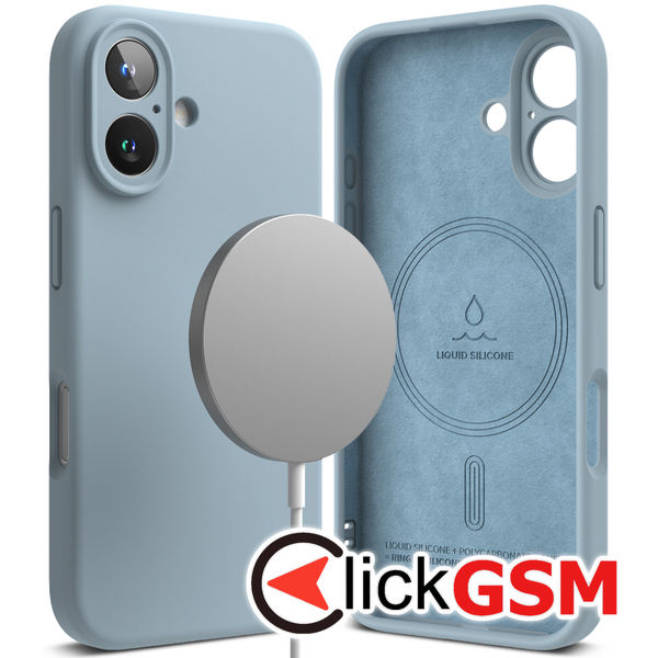 Ringke - Silicone Magnetic MagSafe - iPhone 16 - Blue