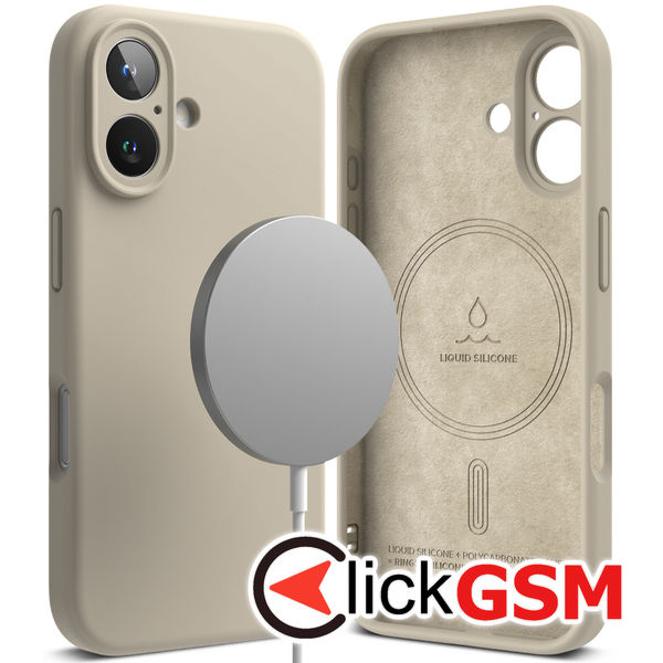 Ringke - Silicone Magnetic MagSafe - iPhone 16 - Stone