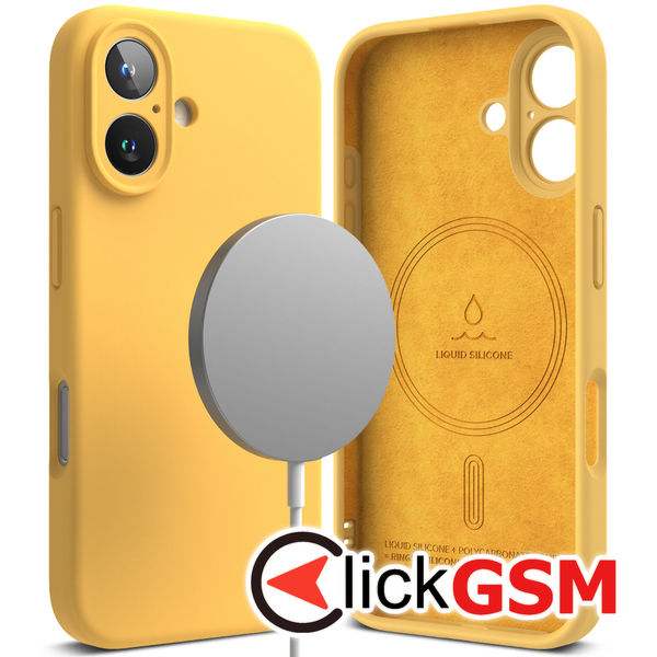 Ringke - Silicone Magnetic MagSafe - iPhone 16 - Yellow