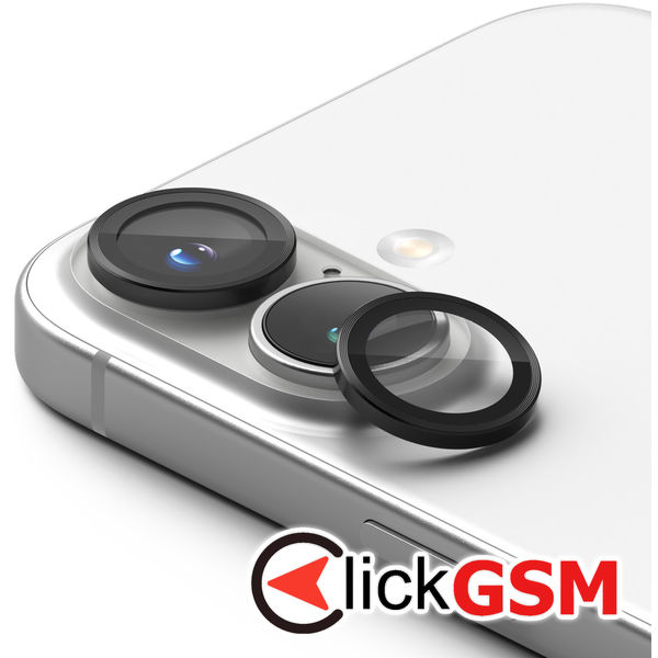 Ringke - Camera Lens Frame Glass (2 pack) - iPhone 16 / iPhone 16 Plus - Black