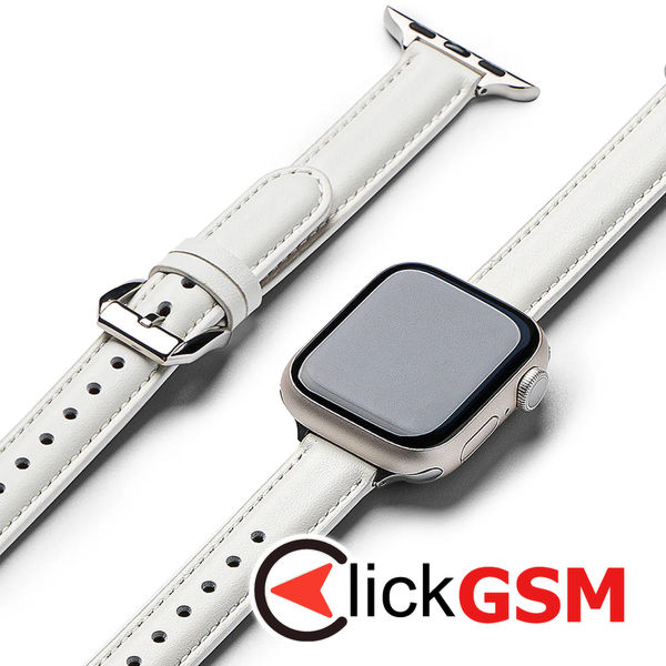 Ringke - Leather One Padded Slim - Apple Watch SE 40mm - White