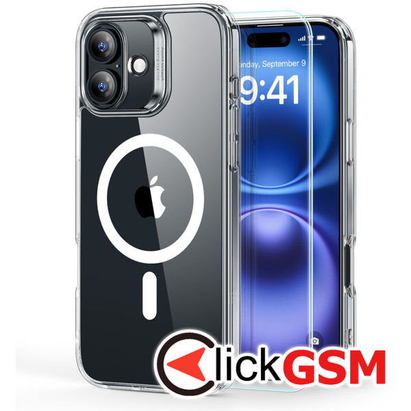 ESR - Classic Hybrid HaloLock + Screen Protector - iPhone 16 - Clear