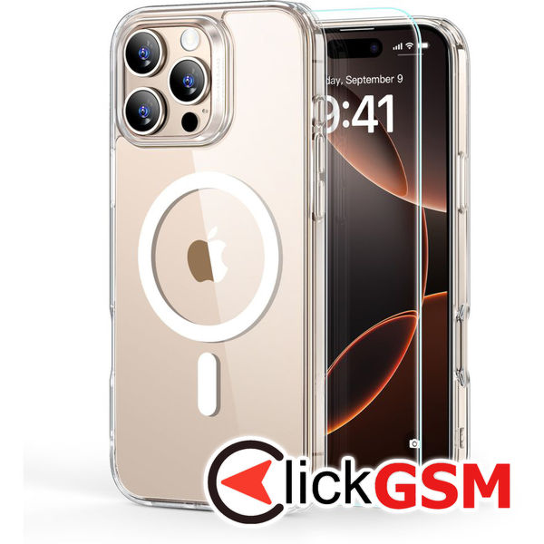 ESR - Classic Hybrid HaloLock + Screen Protector - iPhone 16 Pro Max - Clear