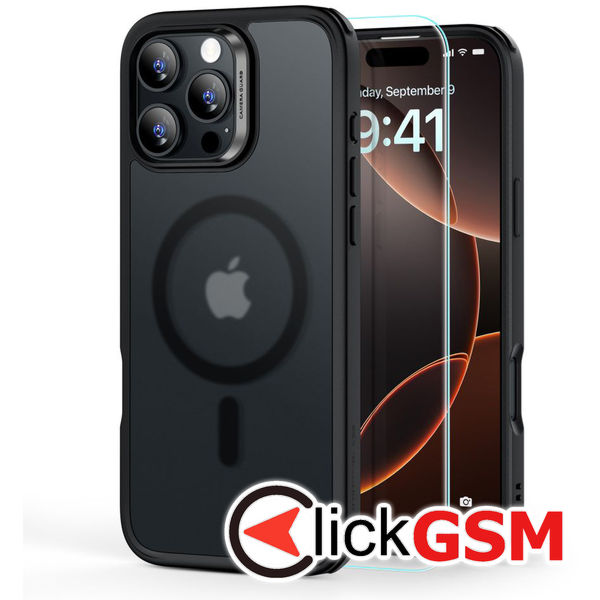 ESR - Classic Hybrid HaloLock + Screen Protector - iPhone 16 Pro Max - Frosted Black