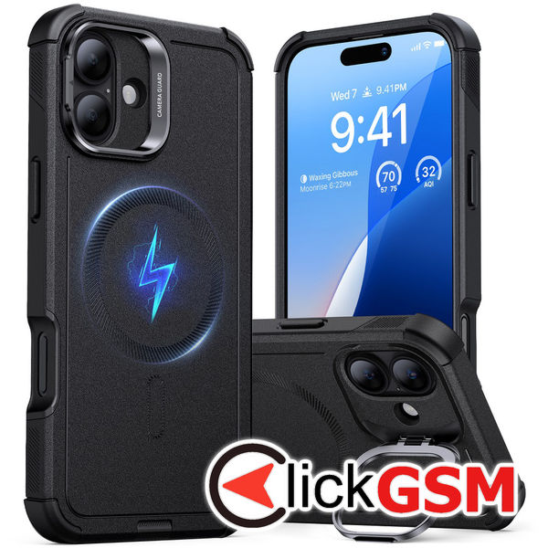ESR - Cyber Armor Kickstand - iPhone 16 Plus - Black
