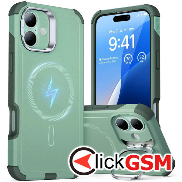 ESR - Cyber Armor Kickstand - iPhone 16 - Green