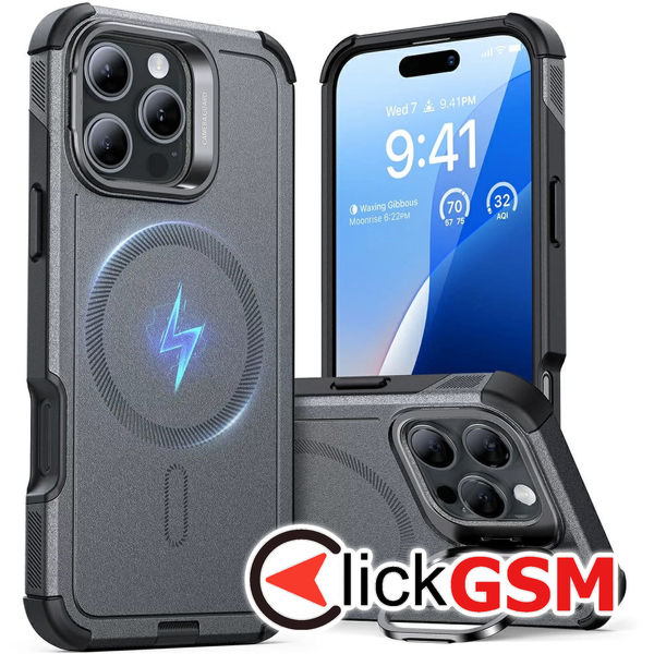 ESR - Cyber Armor Kickstand - iPhone 16 Pro - Grey