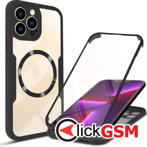 Techsuit - ColorVerse 360 MagSafe Series + Screen Protector - iPhone 13 Pro Max - Black