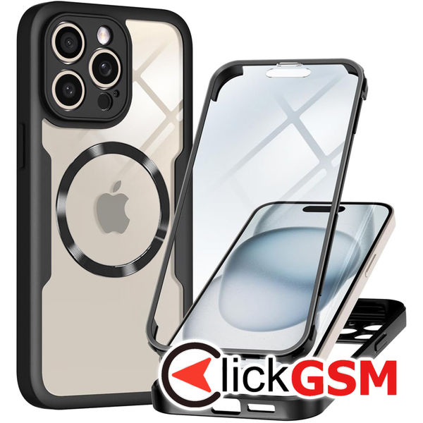 Techsuit - ColorVerse 360 MagSafe Series + Screen Protector - iPhone 14 Pro Max - Black